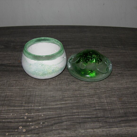 Handmade Mushroom Pot Leaf Stash Trinket Jewelry Box - Picture 3 of 5